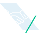 An icon of two hands embraced in a handshake